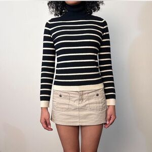 banana republic turtle neck striped sweater